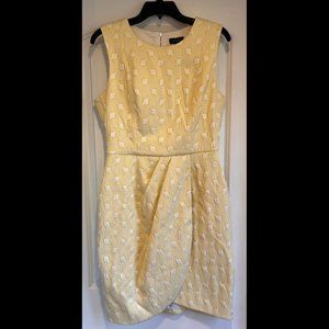 The Limited Yellow Sleeveless Sheath Dress 6 Tulip Hem
